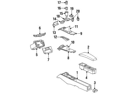 GM 10037846 Console Assembly, Front Floor (W/O Indicator