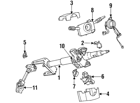 GM 21021952 Lever Asm,Turn Signal & Headlamp Dimmer Switch & Windshield Wiper & Windshield Washer