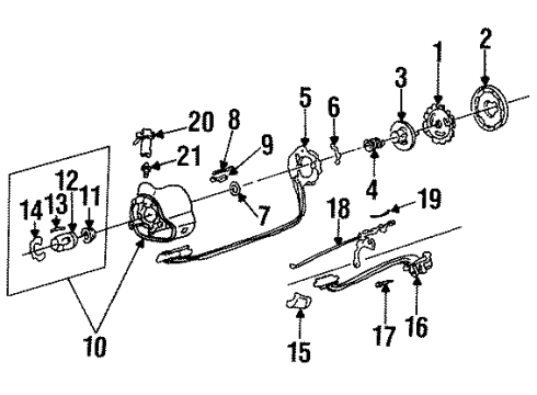 GM 7837279 Switch Assembly & Pivot, Steering Column 2 Speed(7835343 Switch & 7829787