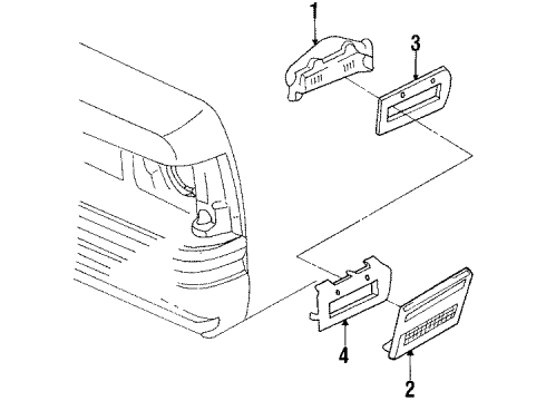 GM 14015914 Reinf, Cornering Lamp /Rh