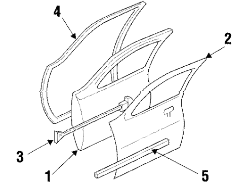 GM 10290648 Sealing Strip Assembly, Front Side Door Bottom Auxiliary