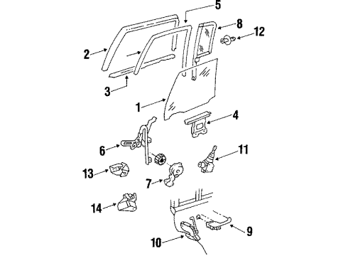 GM 20332721 Molding Assembly, Reveal Rear Door Window @ Belt