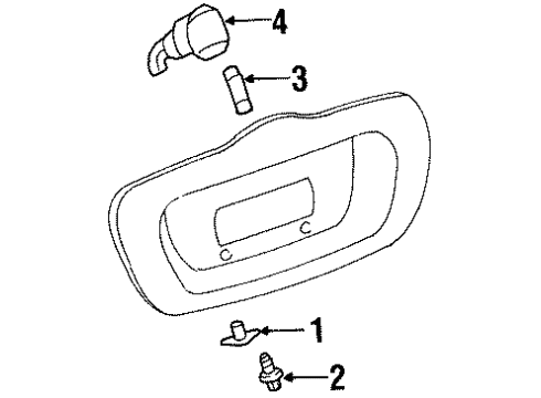 GM 25652904 Lamp Assembly, Rear License