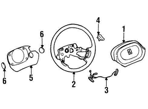 GM 21060240 Steering Wheel Assembly *Ebony