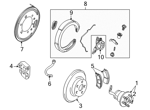 GM 19169104 Cable Asm,Parking Brake Front