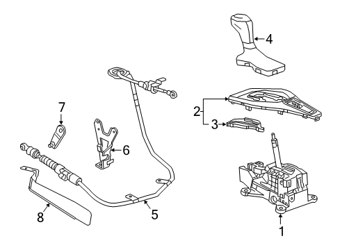 GM 84623059 Automatic Transmission Shifter Cable Assembly