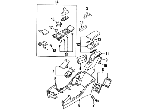 GM 22599246 Holder Assembly, Front Floor Console Rear Cup *Graphite