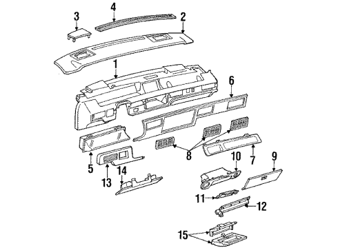 GM 16153651 Heater & Air Conditioner Control Assembly