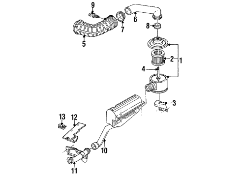 GM 12517951 DUCT, Air Cleaner and Silencer