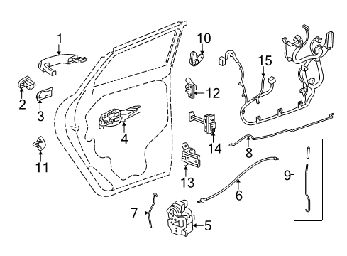 GM 95299901 Rear Side Door Window Regulator Assembly (W/O Motor)