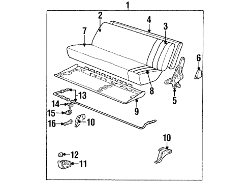 GM 12546634 Bracket,Rear Seat Hinge