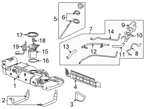 GM 19179869 Fuel Tank Fuel Pump Module Kit (W/O Fuel Level Sensor)