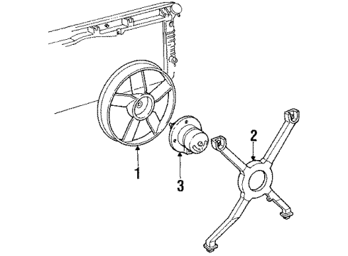 GM 22134515 Fan Asm,Complete(Includes Fan,Motor,& Bracket)