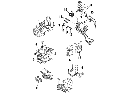 GM 25529527 BRACKET, Hydraulic Brake Hose