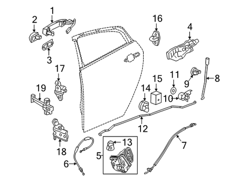 GM 42601940 Regulator Assembly, Rear S/D Wdo