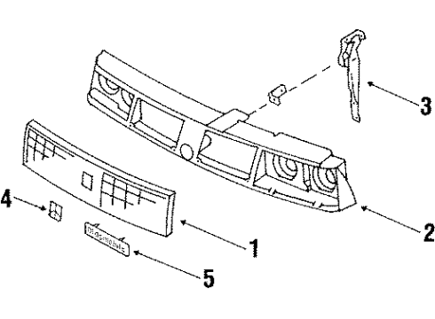 GM 22522280 Plate,Radiator Grille Name