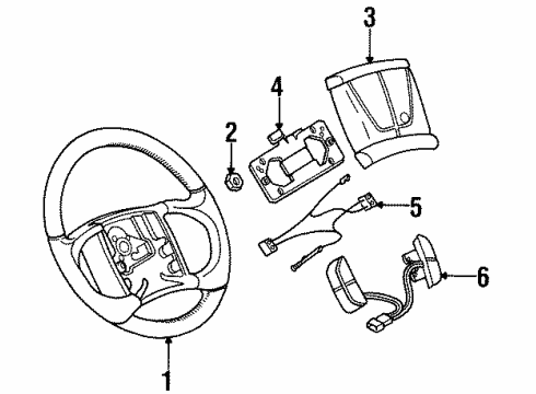 GM 16759012 Steering Wheel Assembly *Red