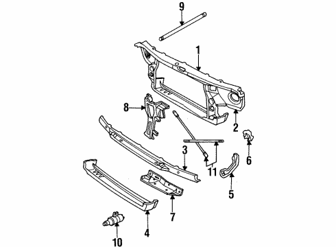 GM 3548783 Reinforcement, Engine Compartment Front Panel