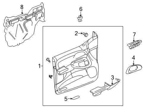 GM 25866978 Switch Assembly, Door Lock & Side Window *Ebony