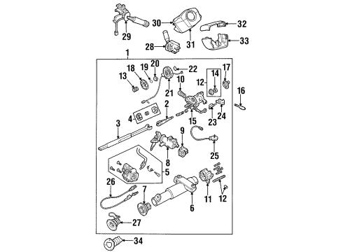 GM 22598285 Automatic Transmission Parking Lock Cable Assembly