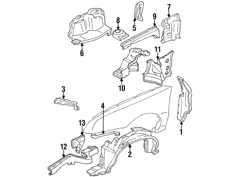 GM 22565299 Shield, Engine Splash Lh