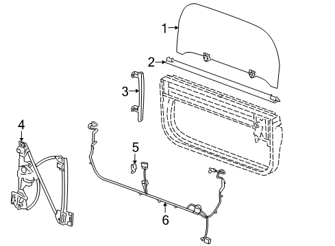 GM 88980482 Channel,M/Gate Window (RH)