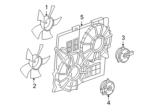 2006 Cadillac STS Cooling System, Radiator, Water Pump, Cooling Fan Diagram 6 - Thumbnail