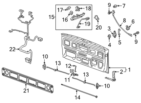 2023 GMC Sierra 3500 HD Parking Aid Diagram 4 - Thumbnail