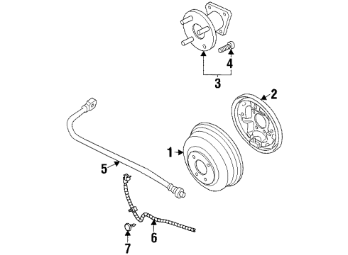 1997 Saturn SC1 Rear Brakes Diagram