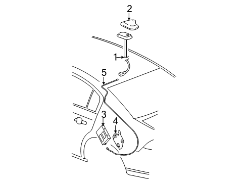 2009 Buick Lucerne Antenna & Radio Diagram 1 - Thumbnail