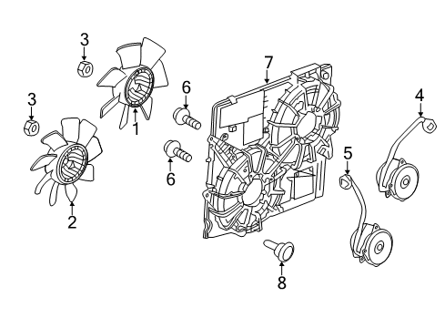 2012 Cadillac CTS Cooling System, Radiator, Water Pump, Cooling Fan Diagram