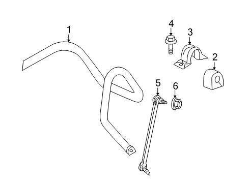 2010 Cadillac SRX Stabilizer Bar & Components - Front Diagram