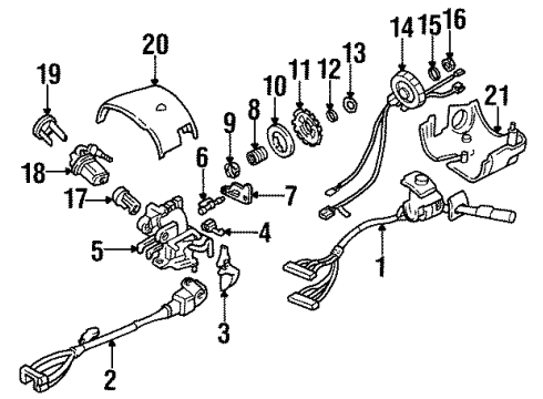 1996 Buick Riviera Switch Assembly, Headlamp & Interior Lamp Diagram for 25558563