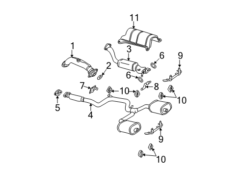 2002 Chevy Monte Carlo Exhaust Components Diagram 2 - Thumbnail