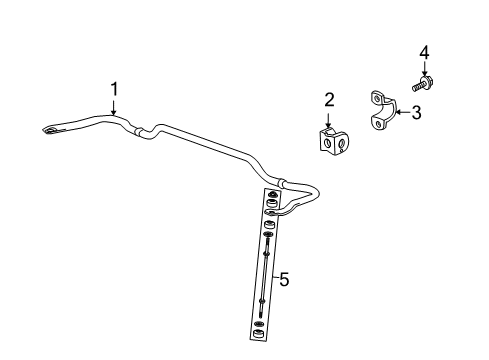 2012 Chevy Traverse Rear Suspension, Control Arm Diagram 1 - Thumbnail