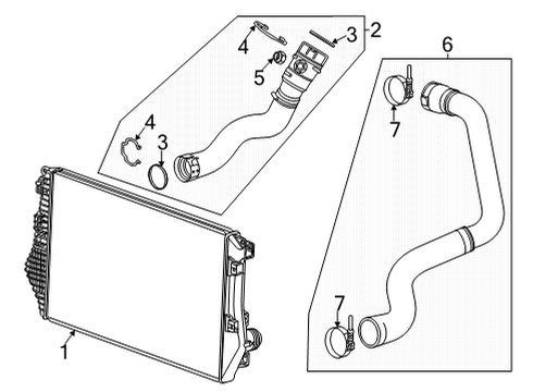 2020 GMC Sierra 2500 HD Hose Assembly, Chrg Air Clr Otlt Air Diagram for 84682179