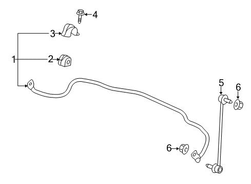 2017 Cadillac XTS Stabilizer Bar & Components - Front Diagram