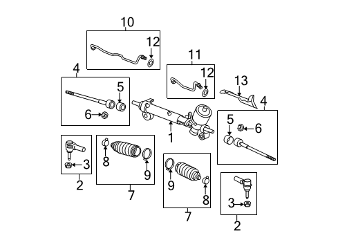 2008 Buick Lucerne Gear Asm,Steering (Remanufacture) <See Guide/Contact Bfo> Diagram for 19330572