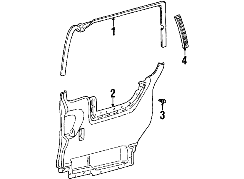 2004 Oldsmobile Silhouette Interior Trim - Side Loading Door Diagram