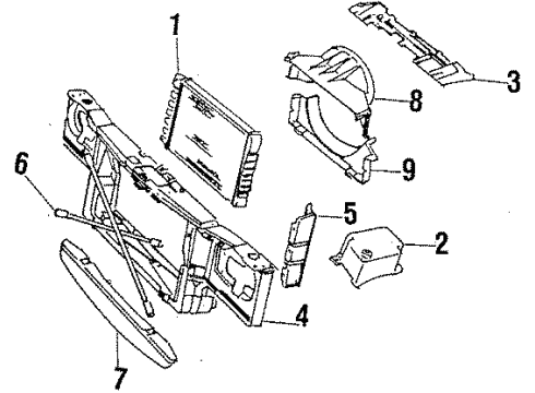 1987 Oldsmobile Cutlass Supreme Reservoir, Coolant Recovery Diagram for 14085692