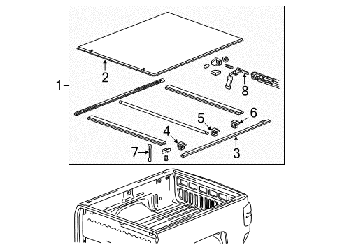 2018 Chevy Silverado 1500 Exterior Trim - Pick Up Box Diagram 10 - Thumbnail