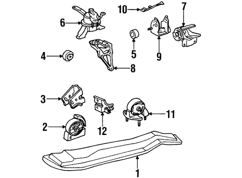 2000 Chevy Prizm Bracket,Engine Mount Diagram for 94856682