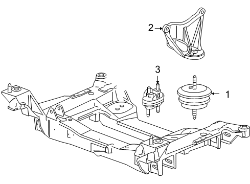 2006 Cadillac XLR Bracket, Engine Mount Diagram for 10438743