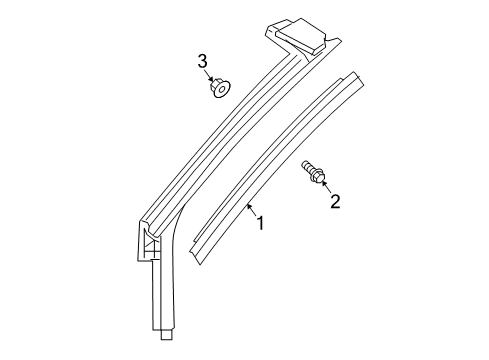 2017 Buick Cascada Applique Assembly, Body Side Upper *Anthracite Diagram for 13369717