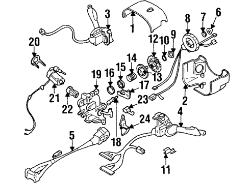 1997 Oldsmobile Aurora Cover,Steering Column Lower Trim Diagram for 26036976