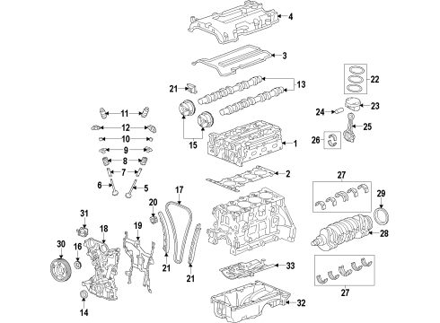 2014 Chevy Sonic Engine Oil Cooler Inlet Pipe Assembly Diagram for 55565382