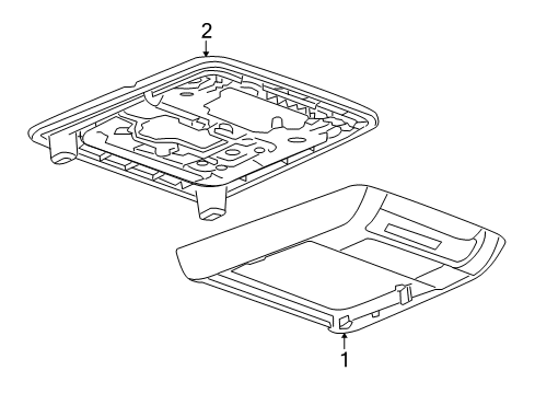 2008 Saturn Outlook Overhead Console Diagram