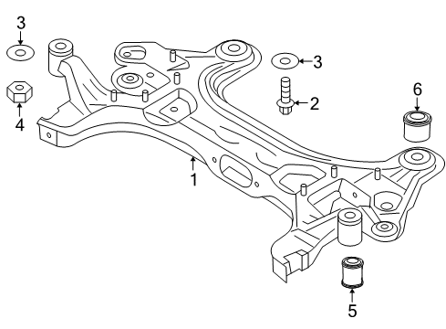 2010 Chevy Aveo5 Suspension Mounting - Front Diagram