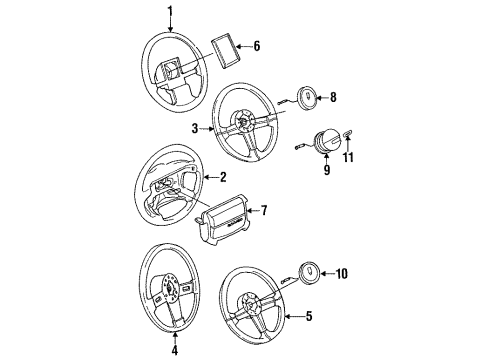 1992 Chevy Camaro Steering Column, Steering Wheel Diagram