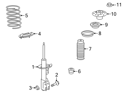 2009 Saturn Vue Front Suspension Strut Kit Diagram for 19209548